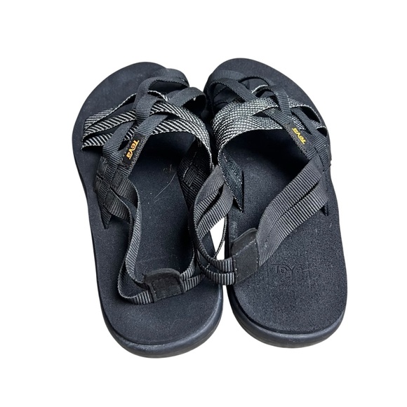 Teva Women's Voya Strappy Flip-Flop HERA BLACK Sandals SZ 8.5 - Picture 3 of 4